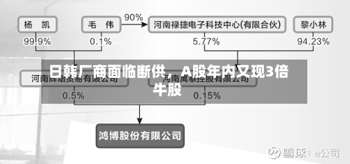 日韩厂商面临断供,A股年内又现3倍牛股